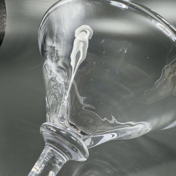 Simon Pearce Cavendish Clear Optic Blown Glass Martini Glasses Cups Set 2 Stems - Picture 7 of 16